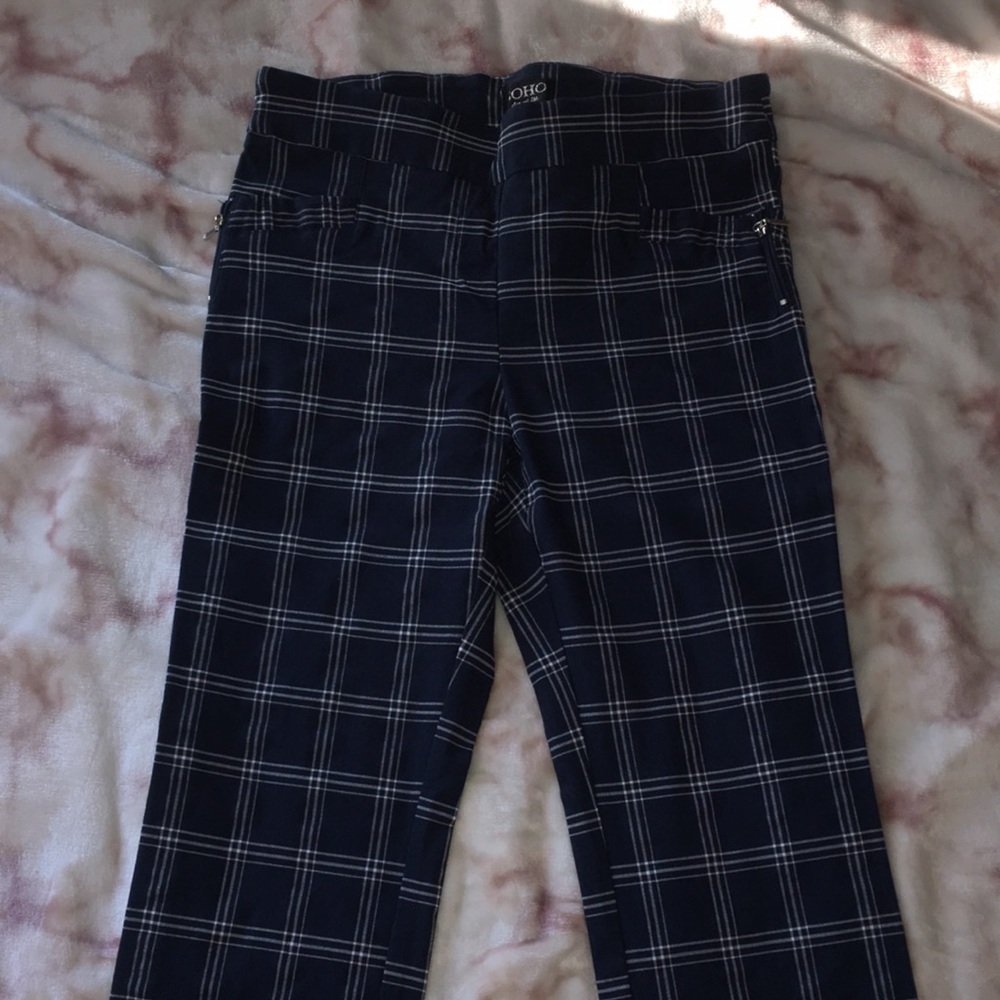 SOHO brand, blue and white slacks, Size M